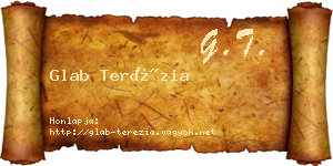 Glab Terézia névjegykártya
